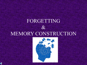 Forgetting & Memory Construction