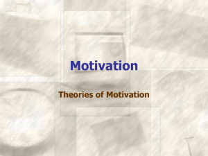 12.1 Theories of Motivation