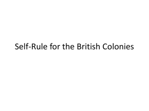 Self-Rule for the British Colonies