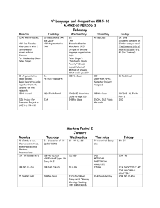 Schedule updated 11/10 - Livingston Public Schools