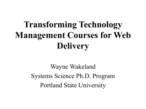 Transforming Technology Management Courses for Web