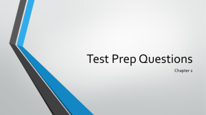 Test Prep Questions