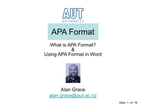 APA Lecture - Alan Grace