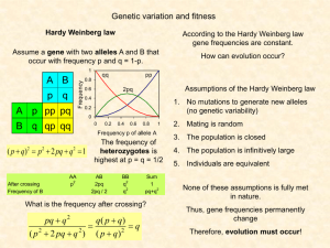 Genetic variation and fitness