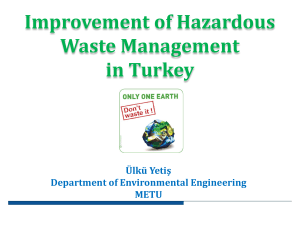 Improvement of Hazardous Waste Management