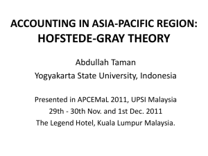 ACCOUNTING IN ASIA-PACIFIC REGION: HOFSTEDE