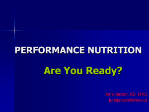 COMPETITION NUTRITION