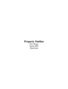 Chapter 1 – Justifications for Allocation of Property