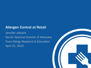 Allergen Control at Retail