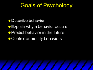 Goals of Psychology