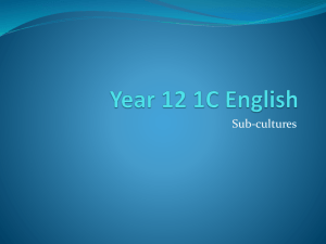 Year 12 1C English subculture