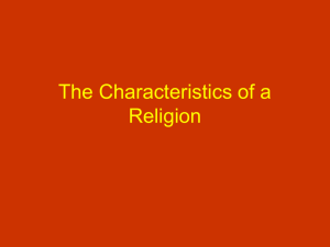The Characteristics of a Religion