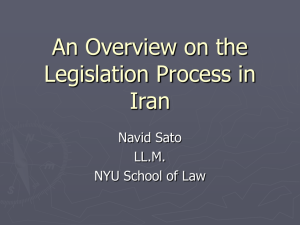 Legislation Process in Iran