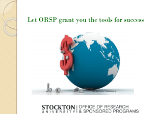 Office of Research and Sponsored Programs Contact Information