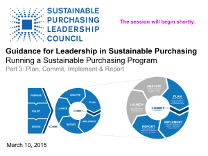 Step 1 - Sustainable Purchasing Leadership Council