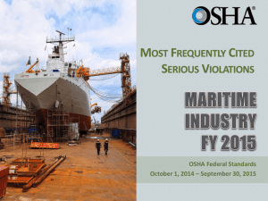 Most Frequently Cited Serious Violations in Maritime