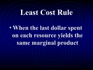 Least Cost Rule