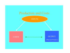 Production and Costs
