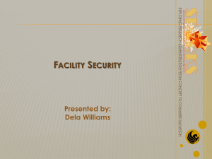 Facility Security Presented by - SPARKS: Sponsored Programs