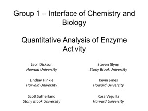 Quantitative Analysis of Enzyme Activity (PowerPoint) Northeast 2014