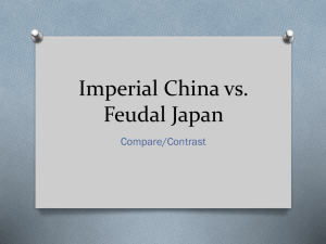 Imperial China vs. Feudal Japan