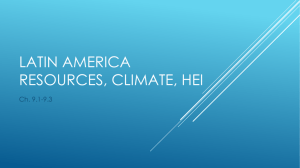Latin America Resources, Climate, HEI
