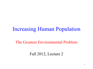 Increasing Human Population - FAU