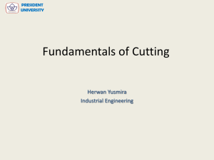 Fundamentals of Cutting - Industrial Engineering 2011