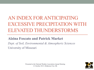 an index for anticipating excessive precipitation with elevated