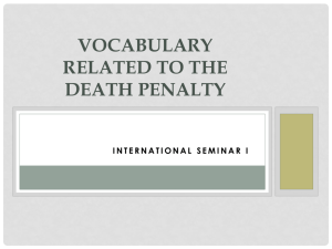 Vocabulary related to the Death Penalty
