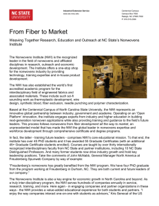 From Fiber to Market - University of North Carolina