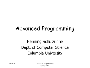 Advanced Programming - Columbia University