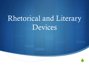 Rhetorical and Literary Devices