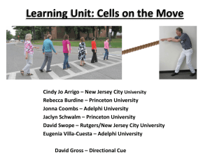 Cells on the Move (PowerPoint) Northeast 2013