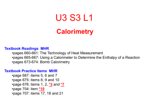 U3 S3 L1 Calorimetry