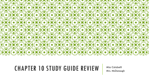 Chapter 10 Study Guide Review