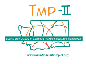 Transition Math Project