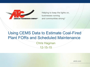 Using CEMS Data to Estimate Coal