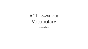 ACT Vocab 4
