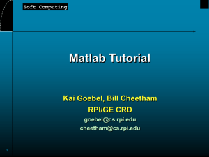 Matlab tutorial