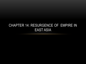 Chapter 14: Resurgence of empire in East asia
