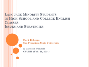 and the language - California State University, Dominguez Hills