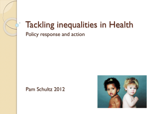Tackling inequalities in Health