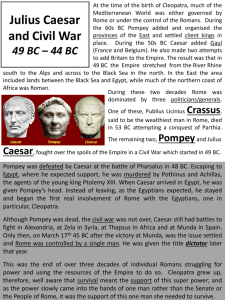 Julius Caesar and Civil War 49 BC 44 BC
