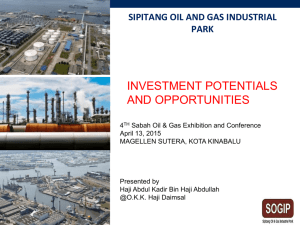 Investment potentials in SOGIP - Sabah Oil & Gas Conference