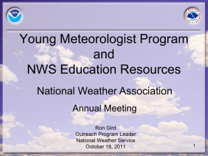 His Presentation - National Weather Association