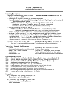 My Resume - Veterinary Science at Grayson Technical Program
