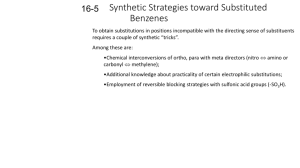 Synthetic Strategies toward Substituted Benzenes