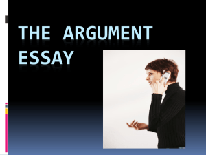 Argument Essay - Brazosport College