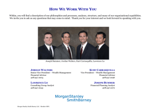 HOW WE WORK WITH YOU - Morgan Stanley Locator